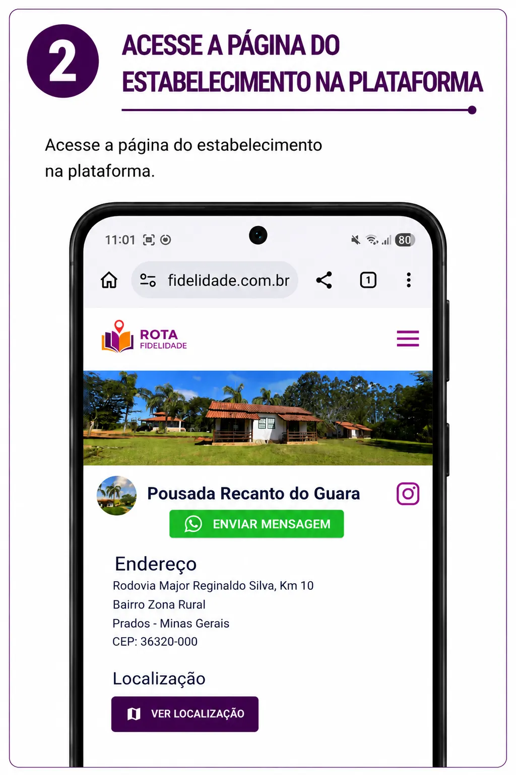Vá até um estabelecimento parceiro