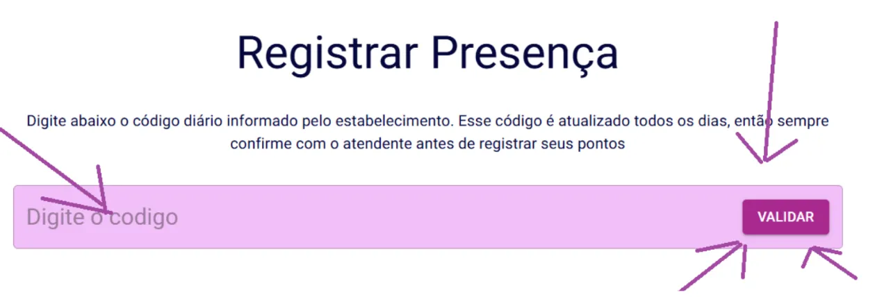 Registre sua presença