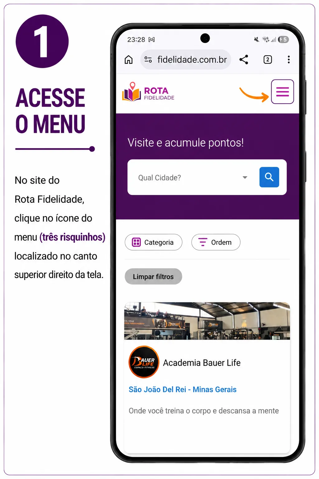 Acesse o site do Rota Fidelidade