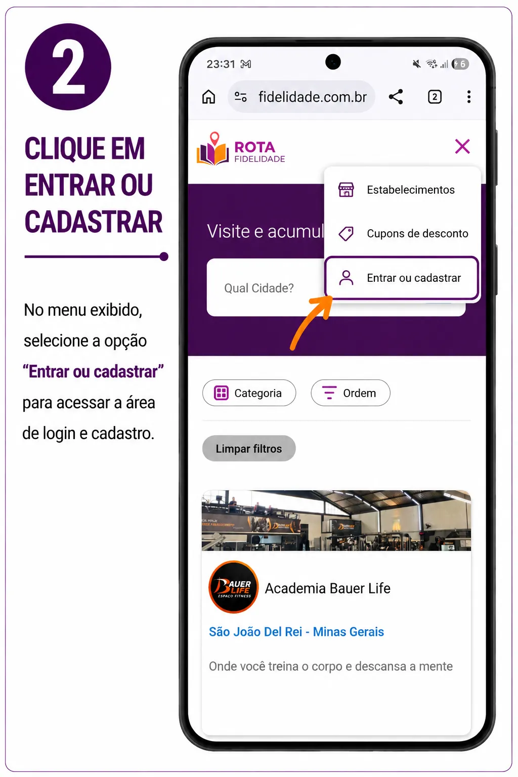 Crie sua conta