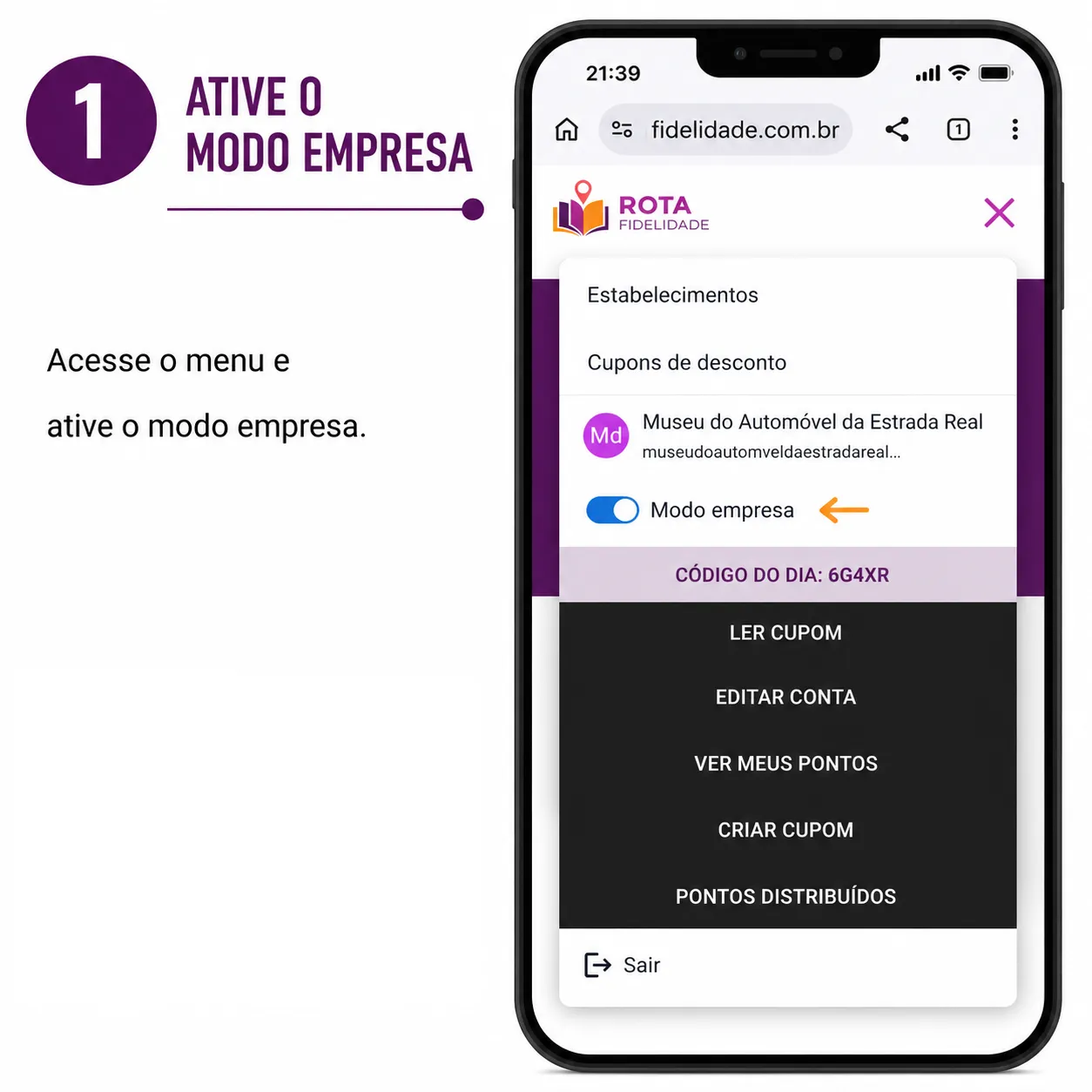 Acesse o site do Rota Fidelidade